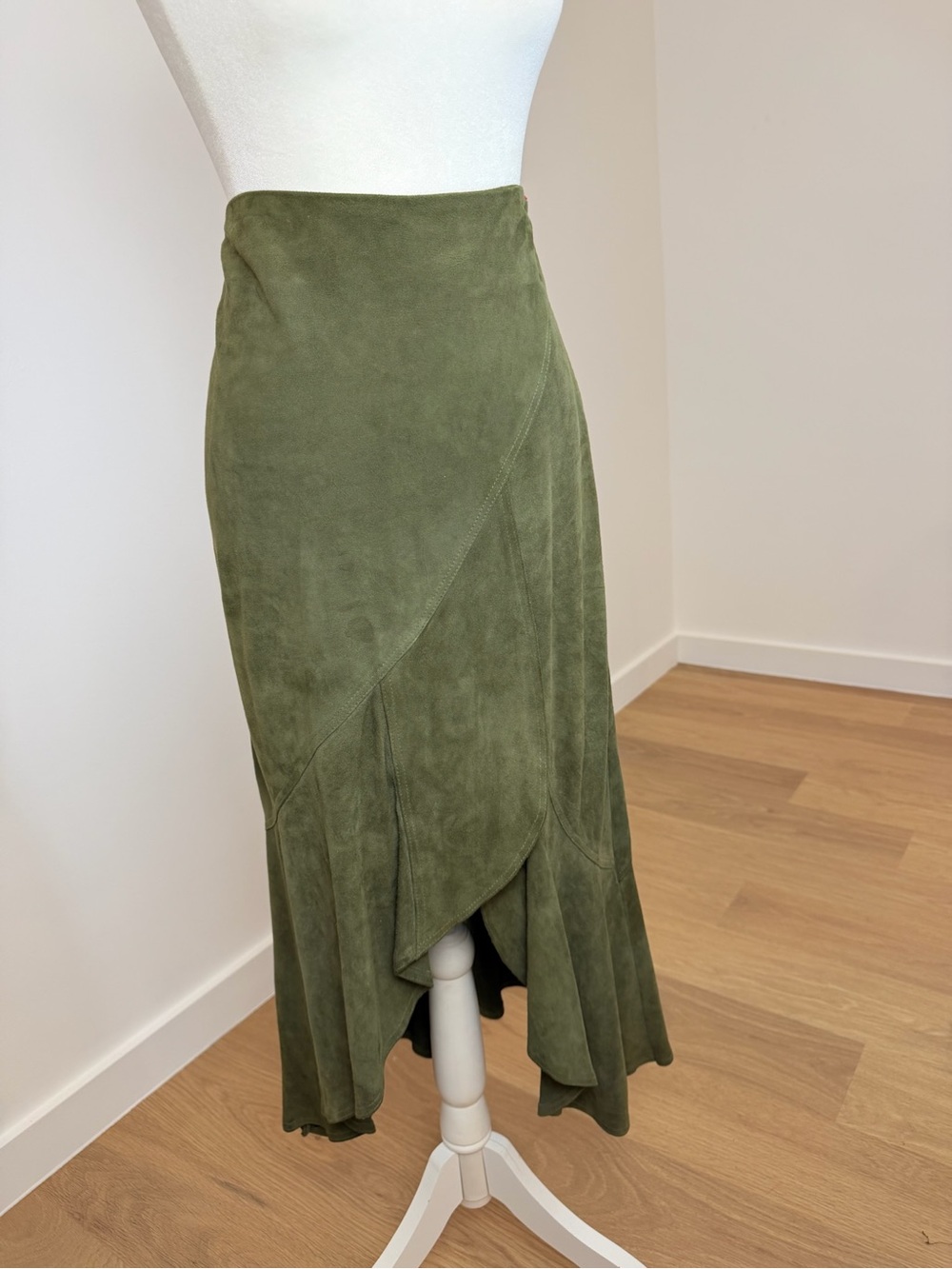 Vintage Irish Citylook Galerie Skirt Suede Leather Cottagecore Fairycore